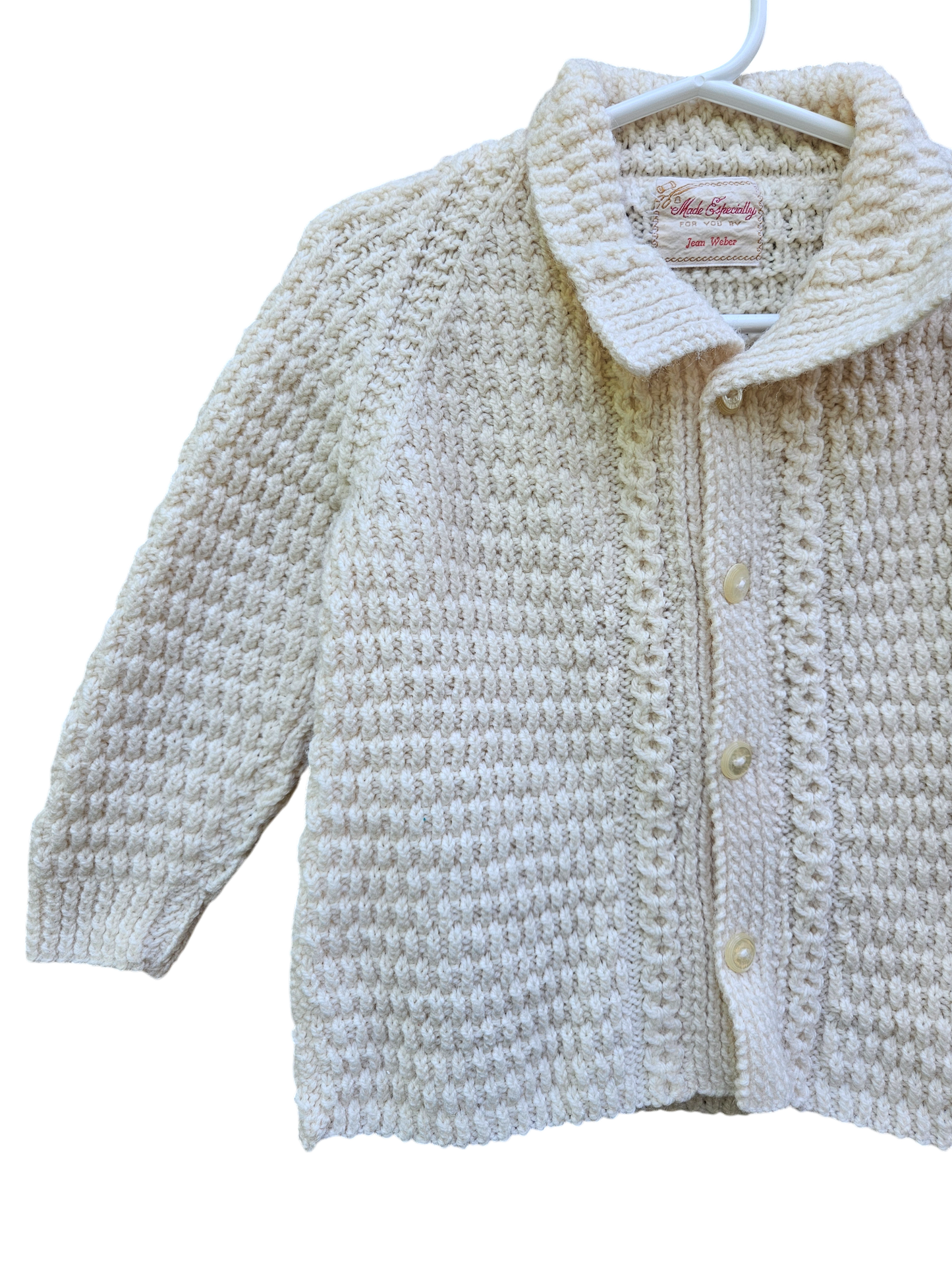 Handknit cardigan approx 3-4T