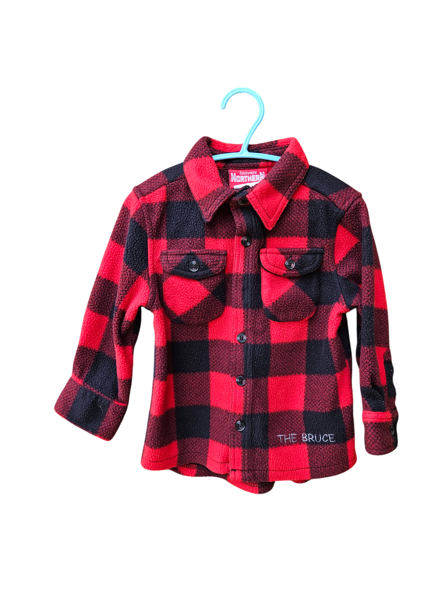 Buffalo plaid fleece shirt jacket 2T