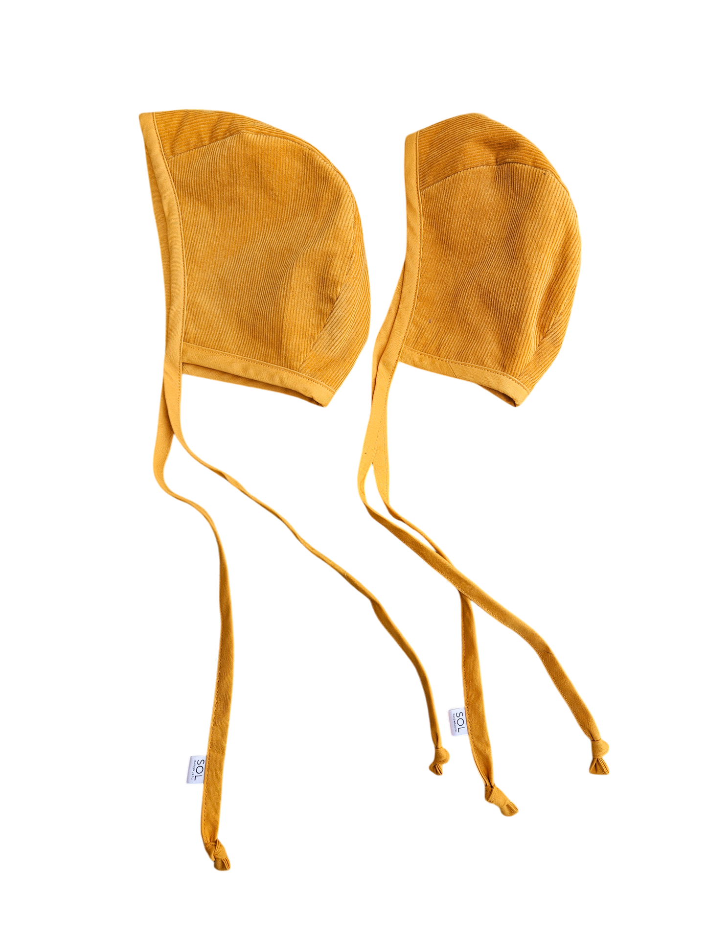 Handmade corduroy bonnets -mustard