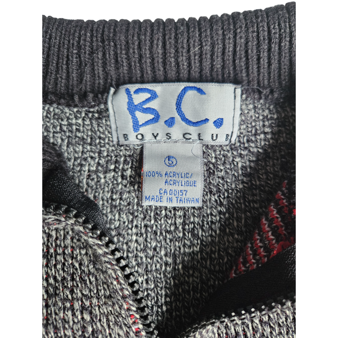 Vintage boys club acrylic knit 1/4 zip sweater Size 5