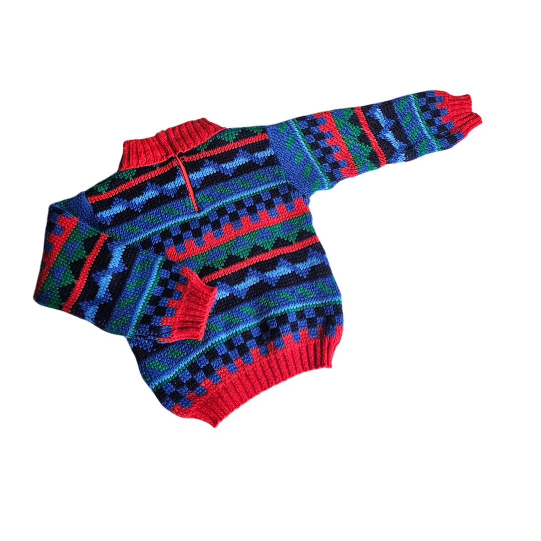 Vintage acrylic knit sweater 4T