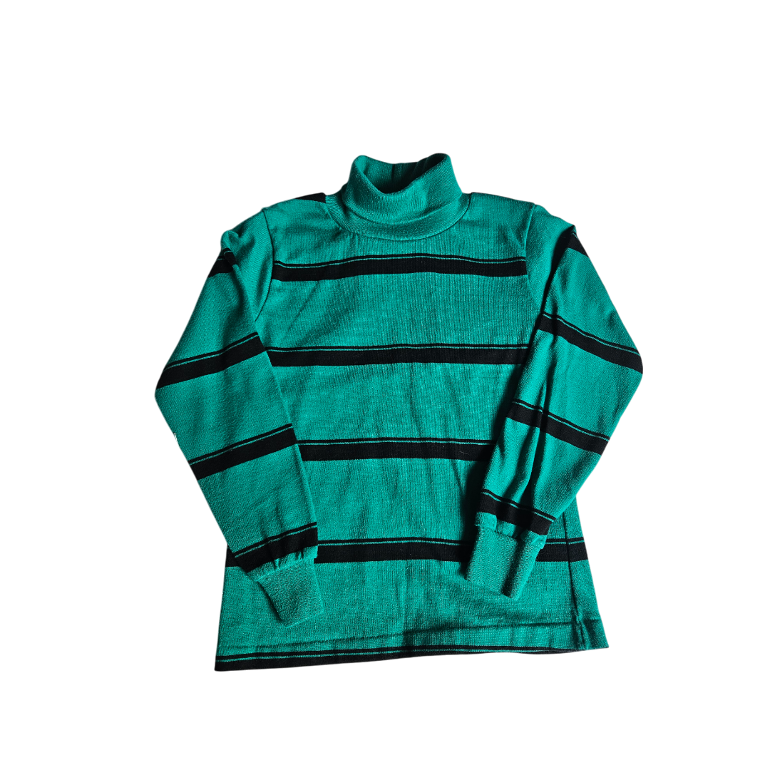 Vintage green and black turtleneck 4-6Y