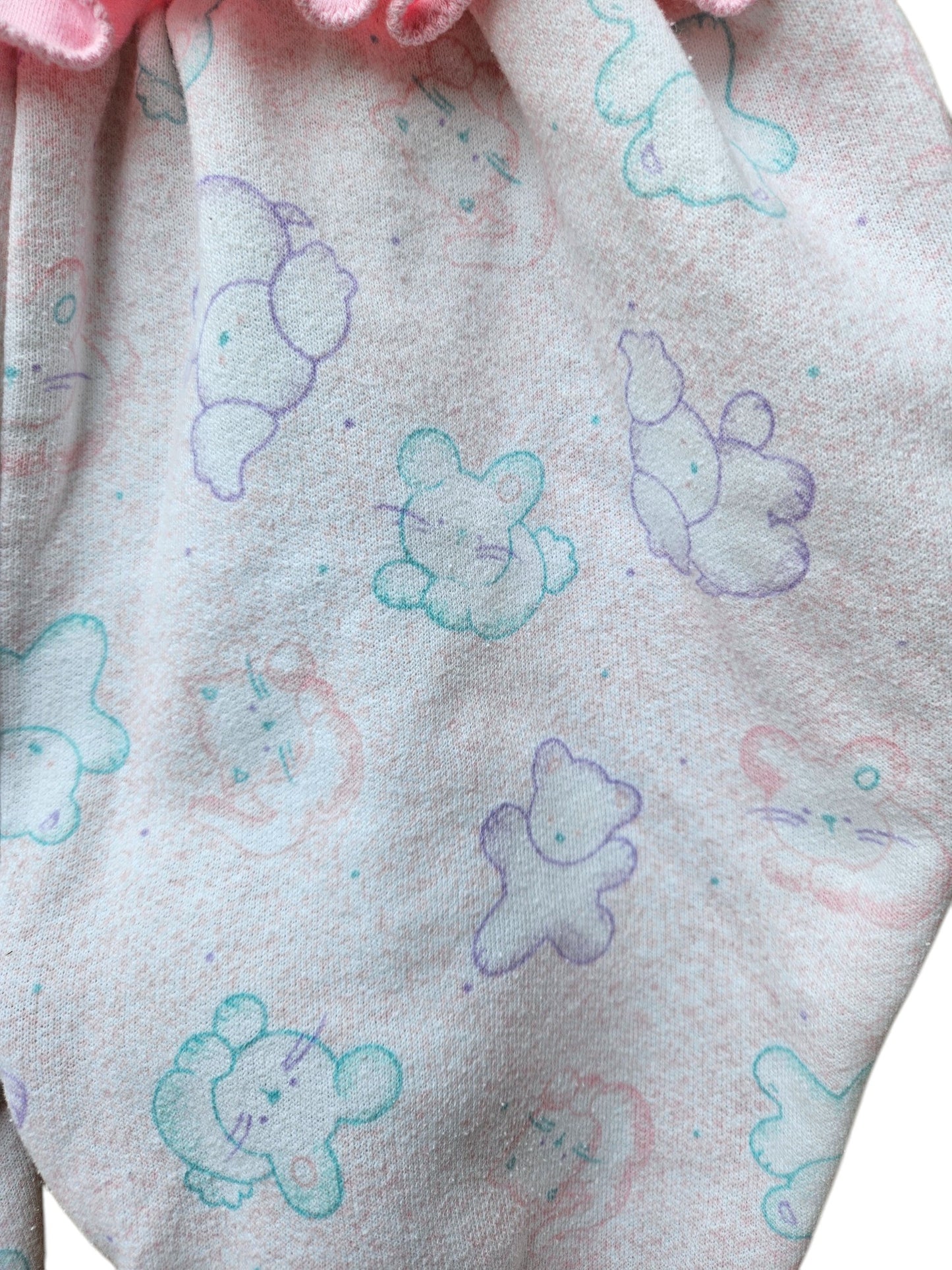Vintage romper with cats, bunnies and bears 6M