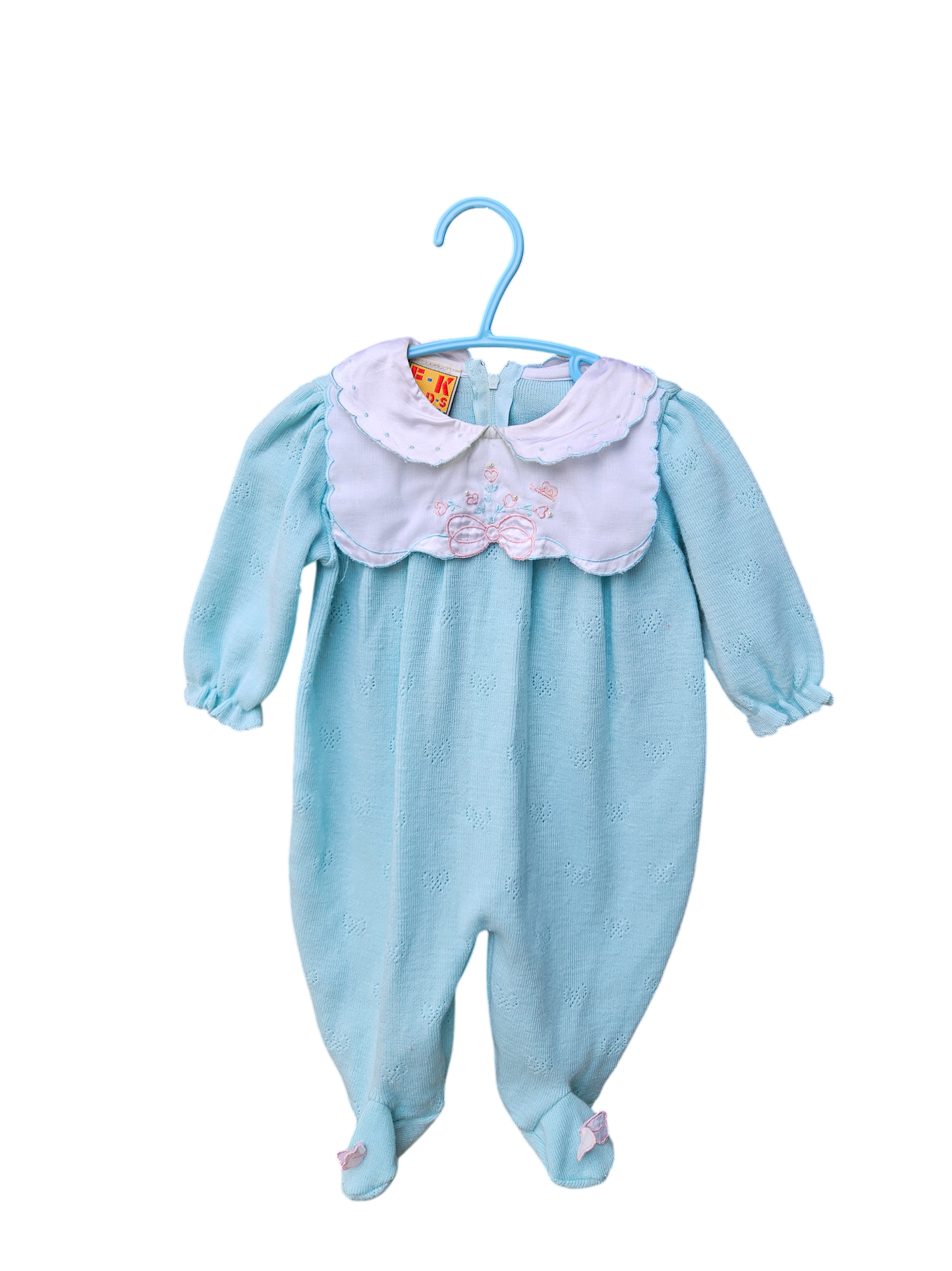 Vintage acrylic knit romper 9M