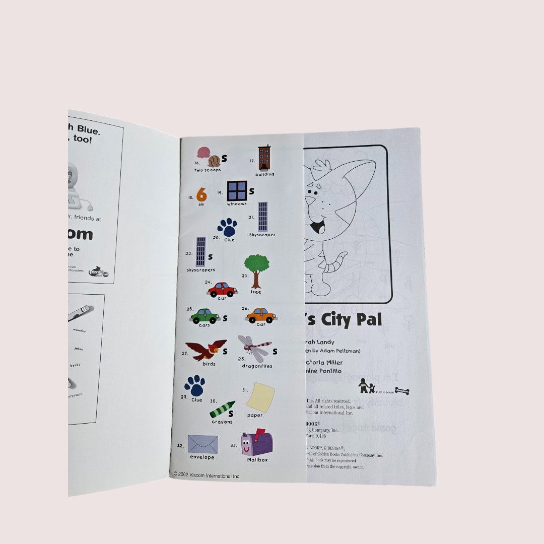 2002 Blue's Clues Periwinkles City Pal Tell A Story sticker book