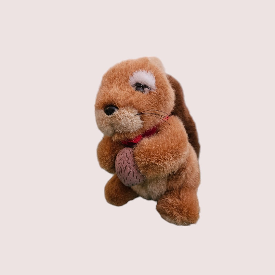 Brown Squirrel plush with nut