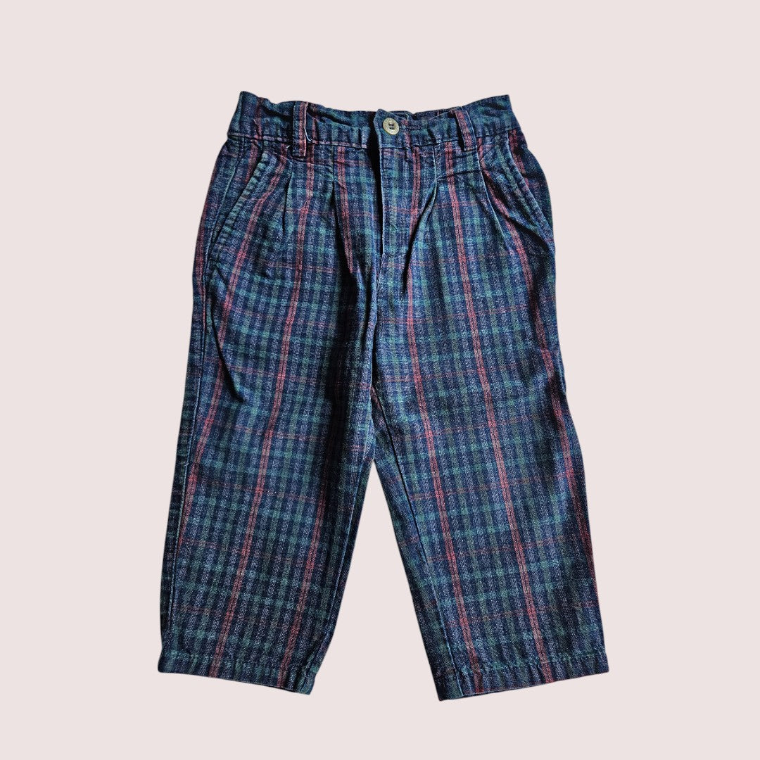 Vintage Dockers/Levis plaid pleat front pants 2T