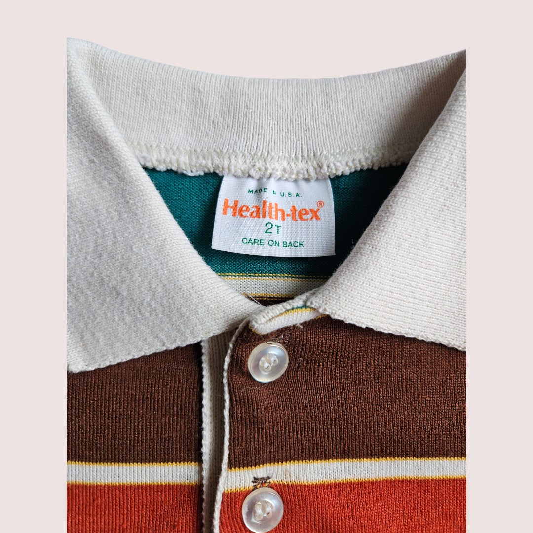 Vintage HealthTex striped polo 2T