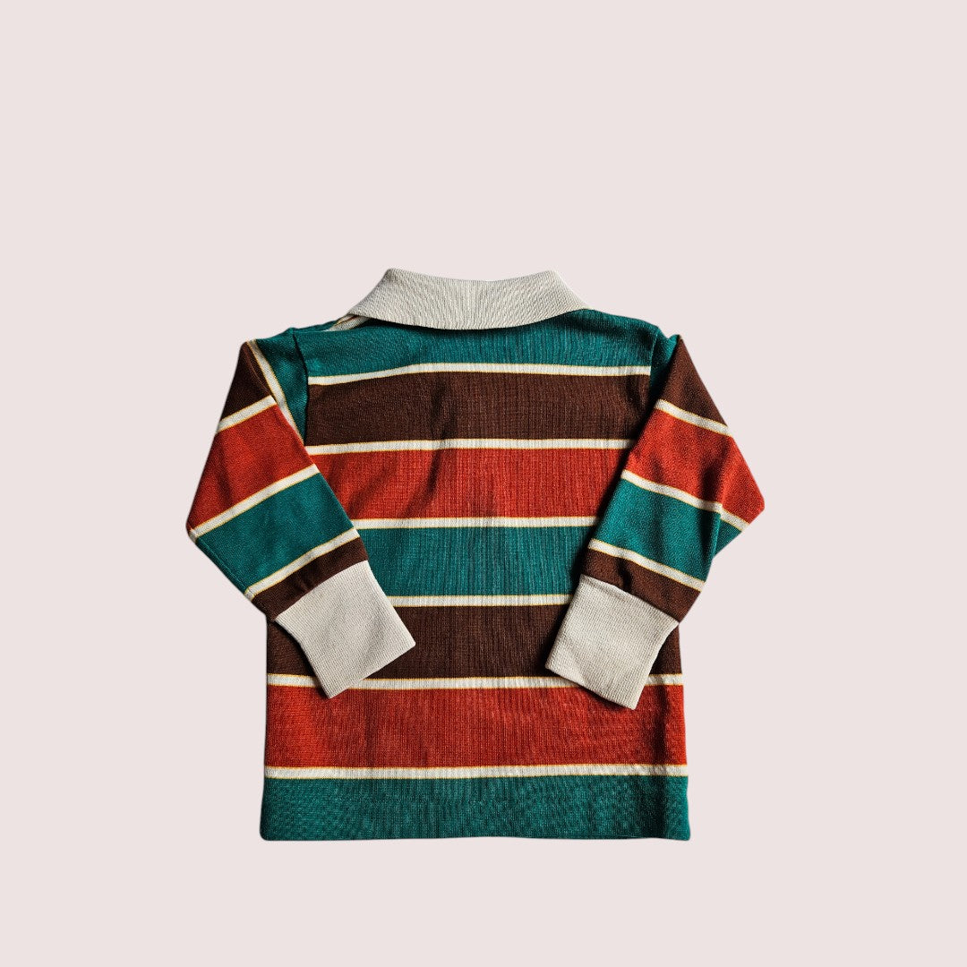 Vintage HealthTex striped polo 2T