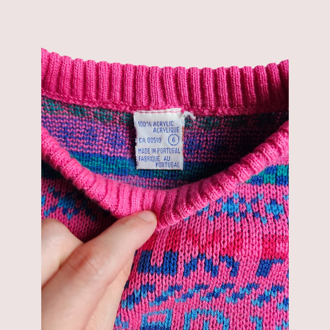 Vintage acrylic knit sweater Size 6