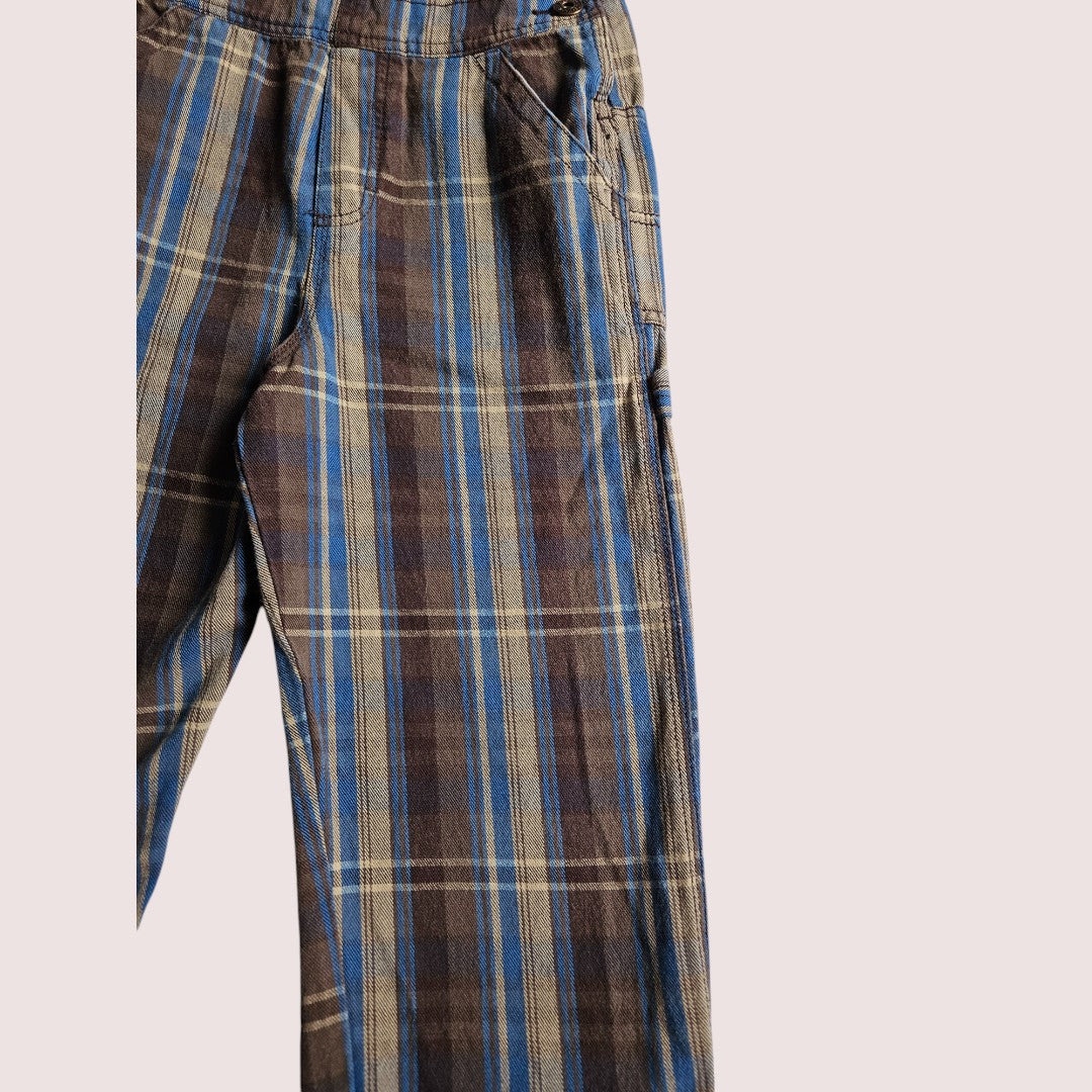 Modern oshkosh overalls in a cool plaid colourway Tagged 5T