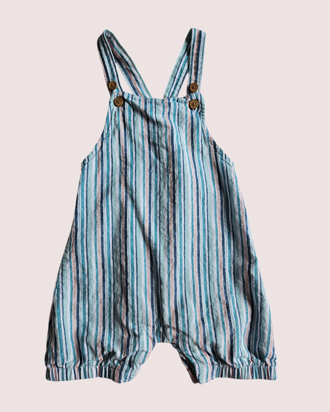 Striped shortall/romper 24m, could fit 2T