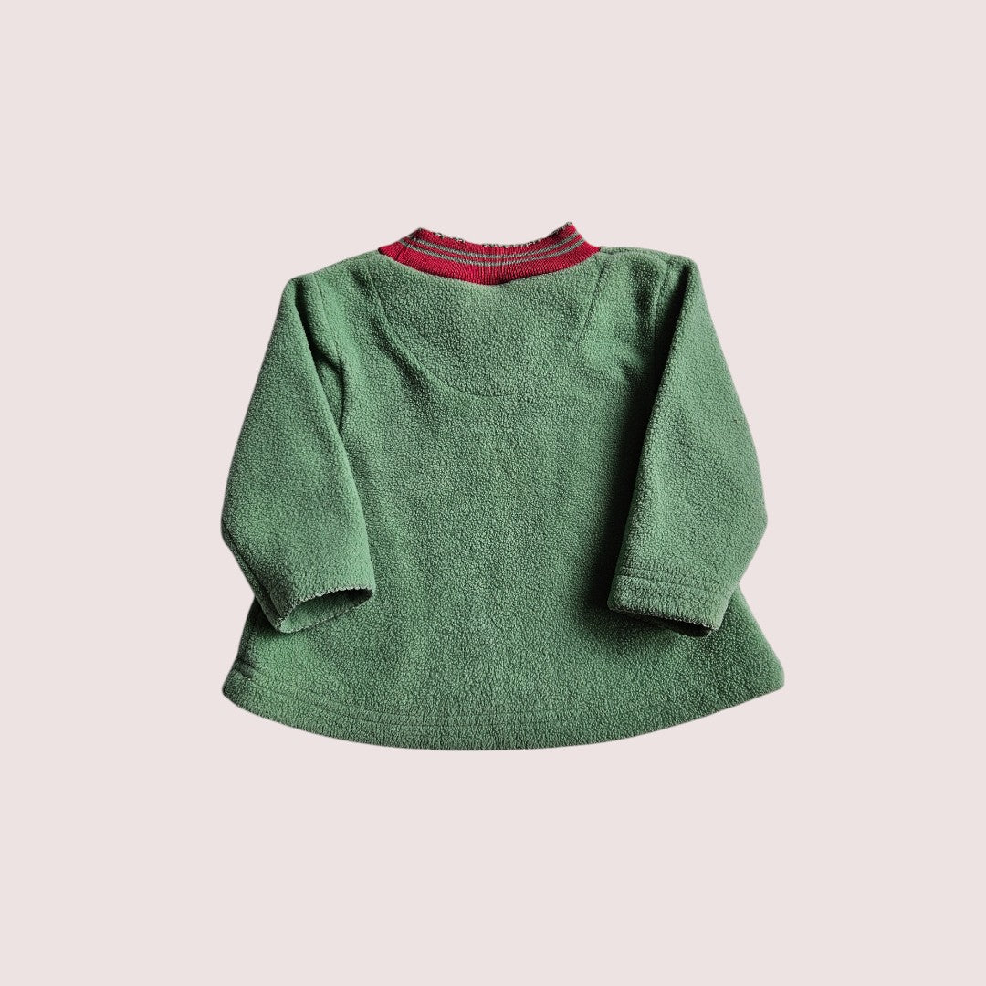 Vintage fleece crewneck with floral embroidery 12M