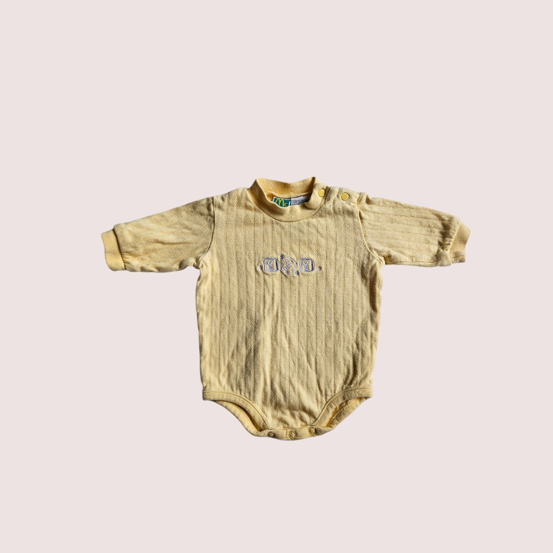 Vintage McBaby ribbed onesie with bunny detailing 3-6M