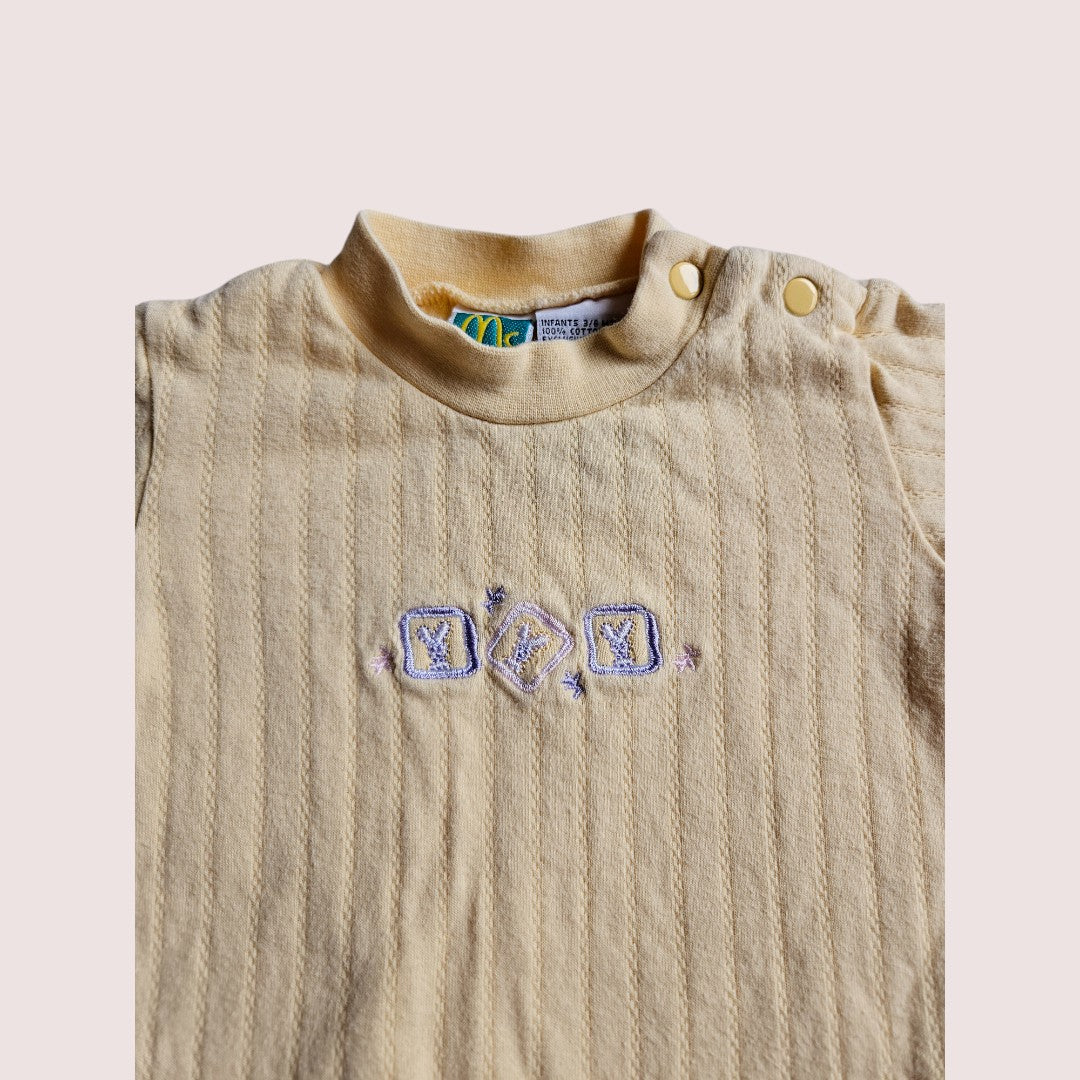 Vintage McBaby ribbed onesie with bunny detailing 3-6M