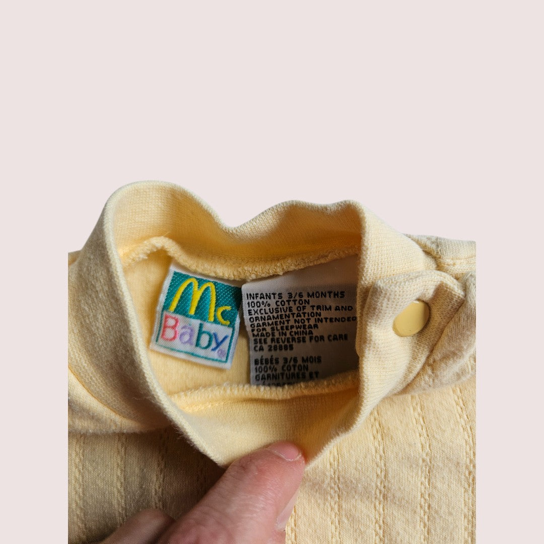 Vintage McBaby ribbed onesie with bunny detailing 3-6M