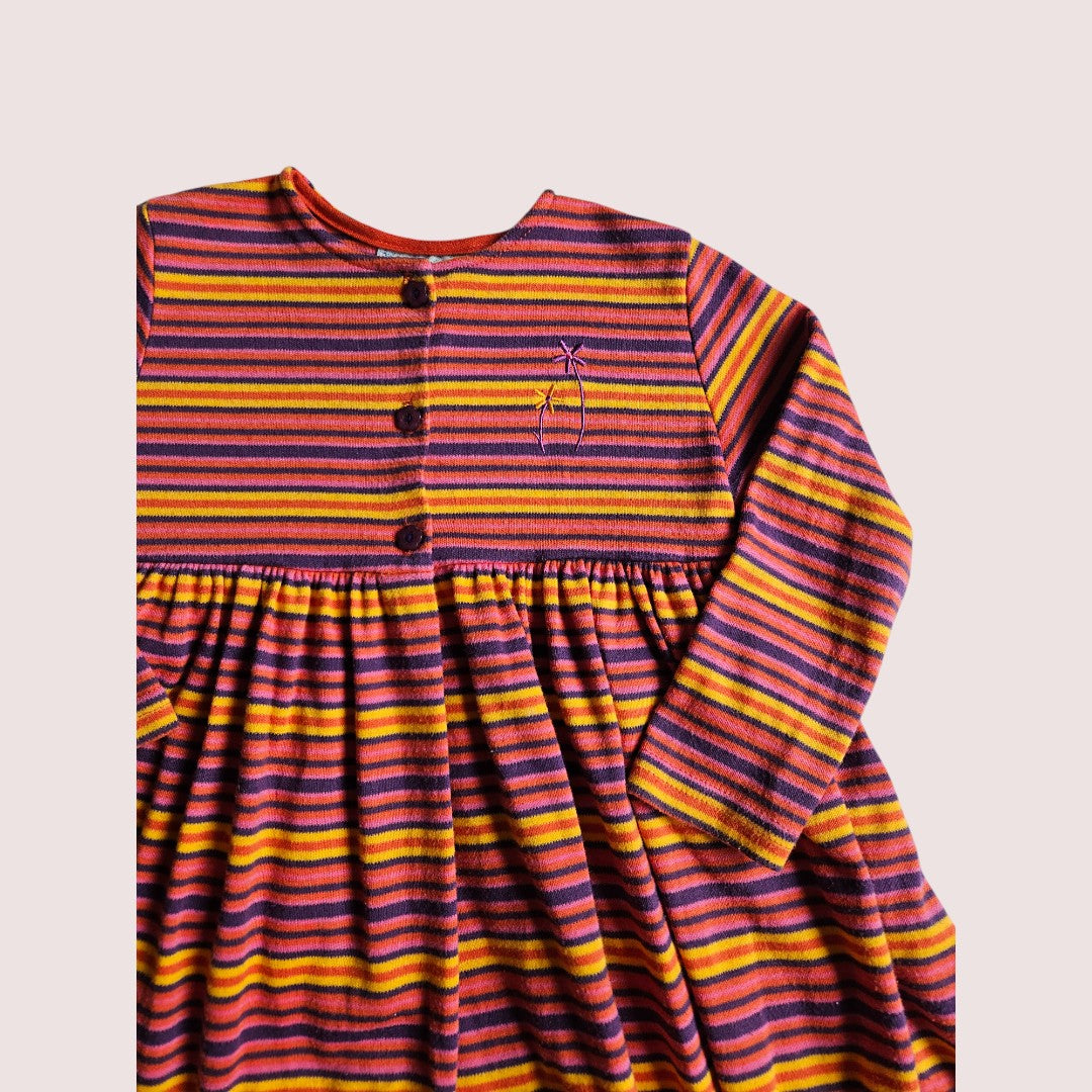 Vintage Genevieve Lapierre striped dress Tagged 3X
