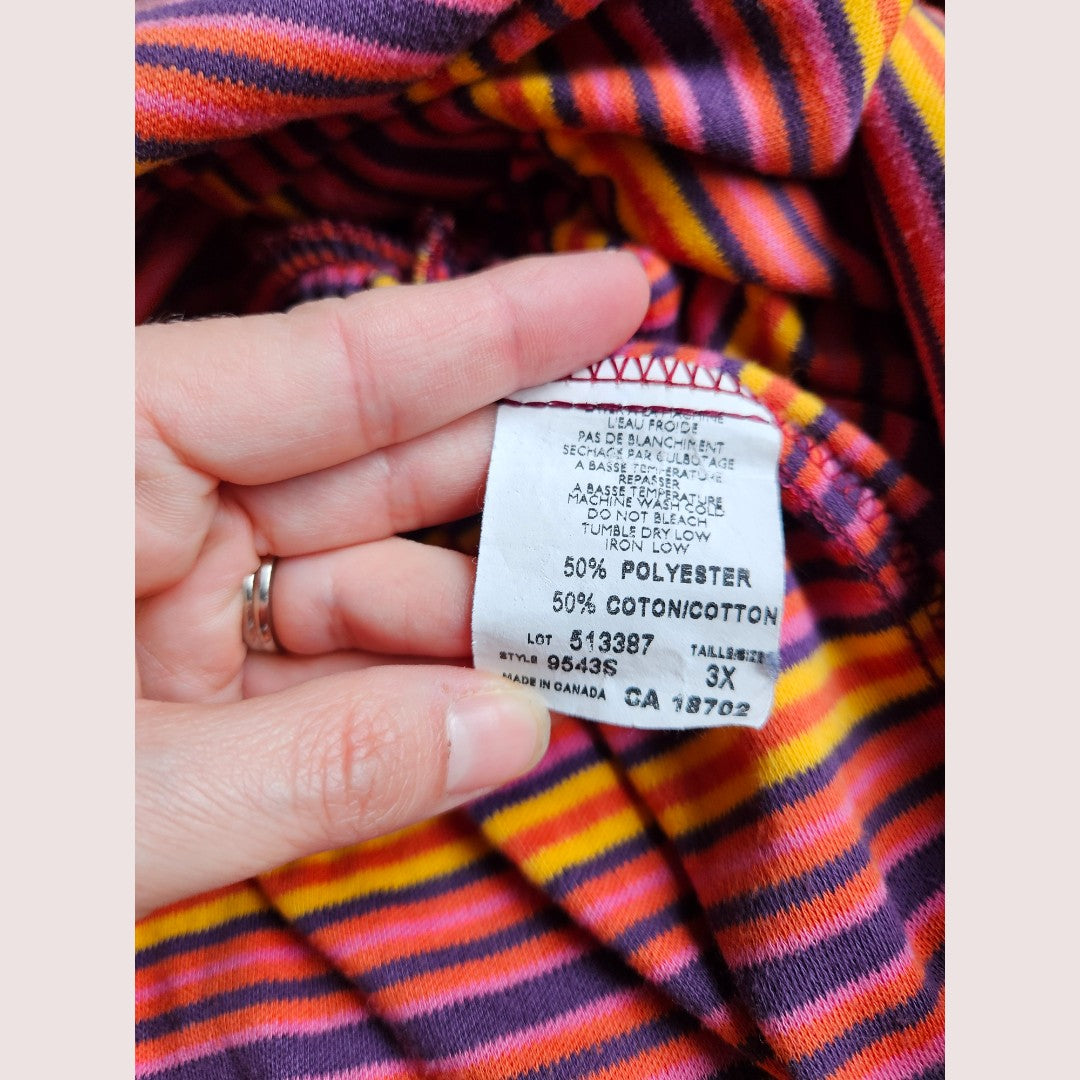 Vintage Genevieve Lapierre striped dress Tagged 3X