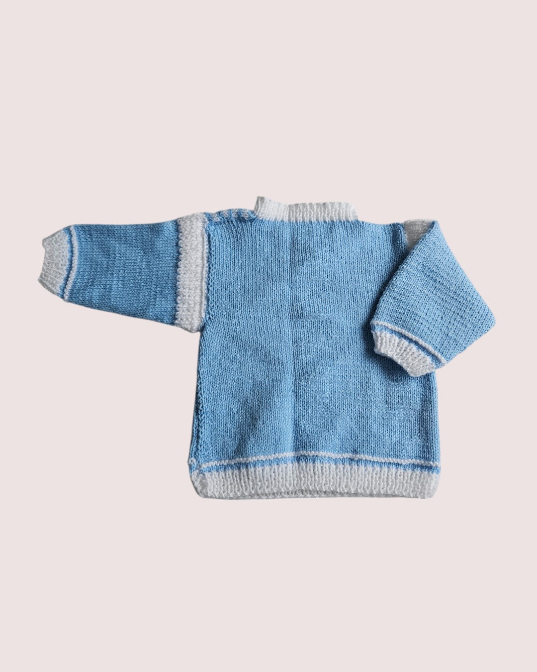 Handknit dog button sweater 18M to 2T