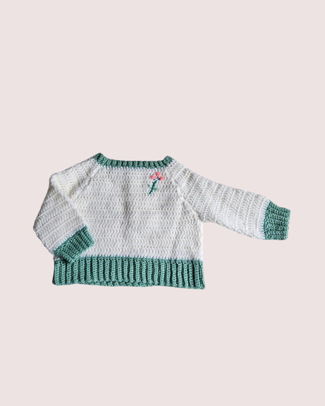 Handknit sweater and pant set 12-18m