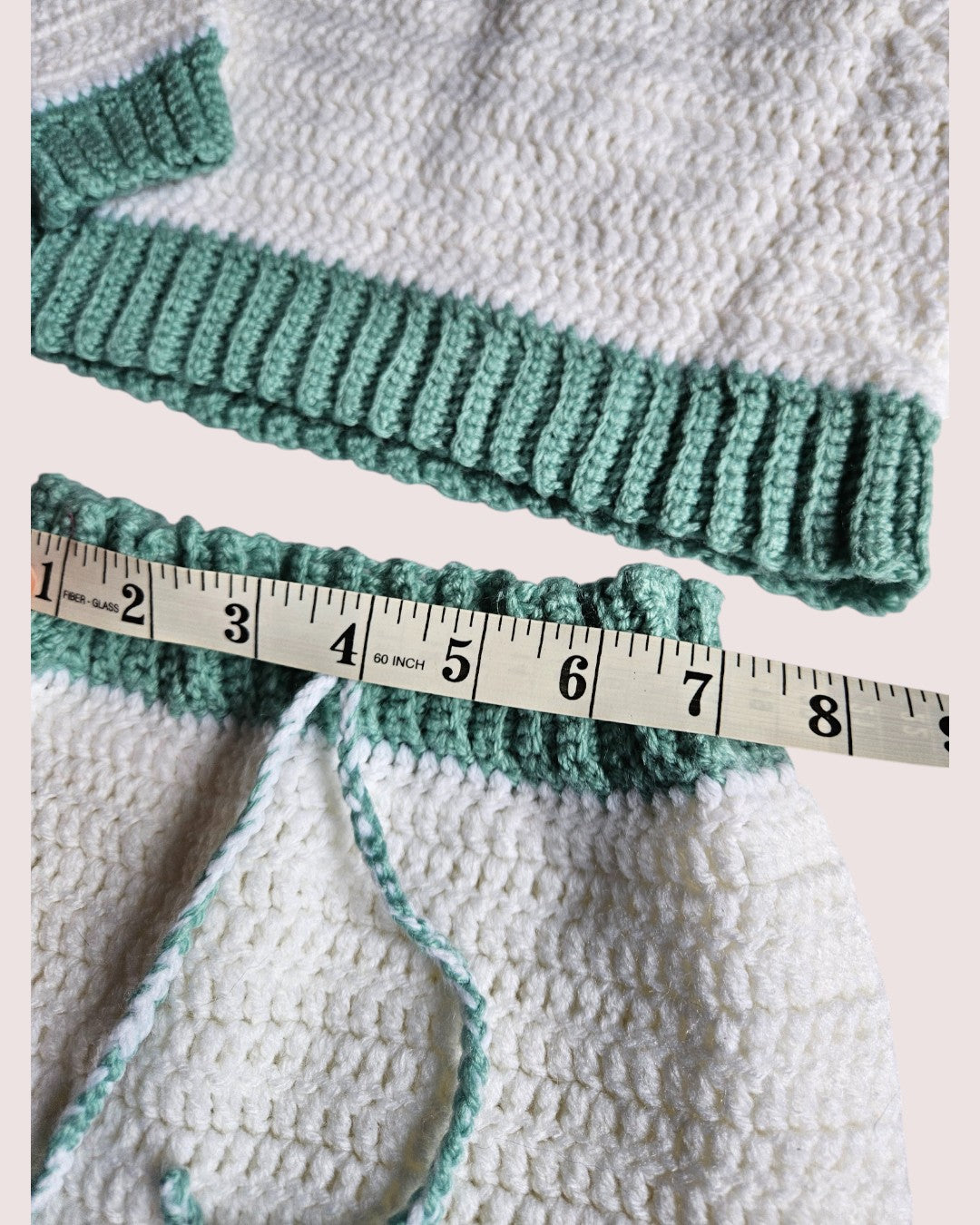 Handknit sweater and pant set 12-18m