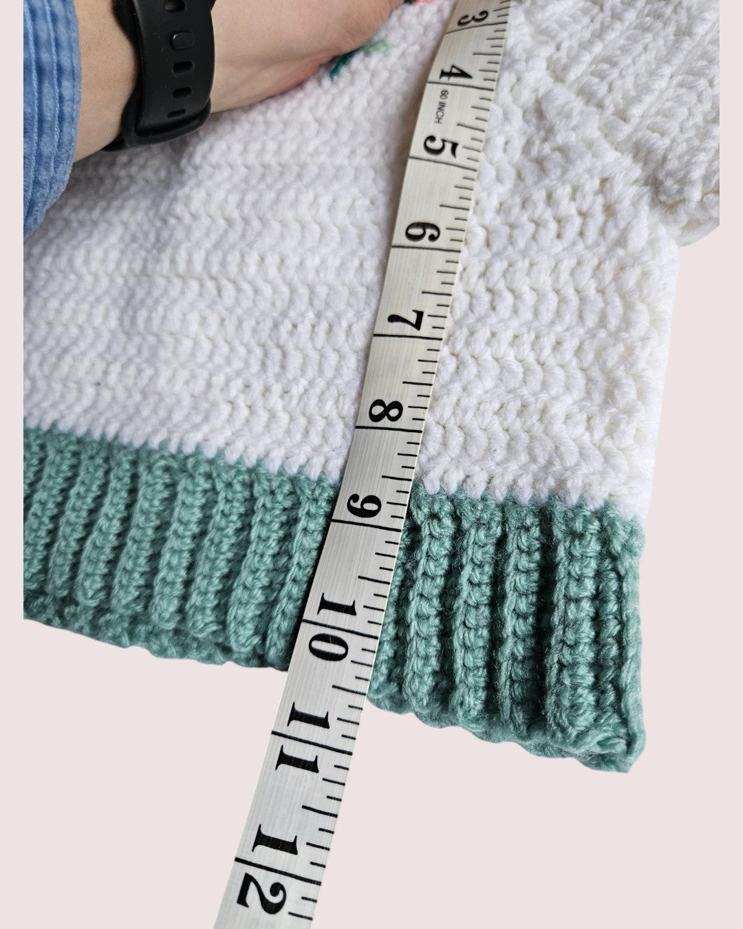 Handknit sweater and pant set 12-18m