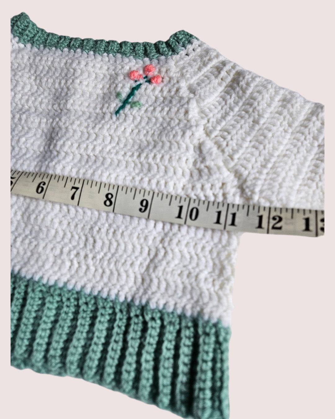 Handknit sweater and pant set 12-18m