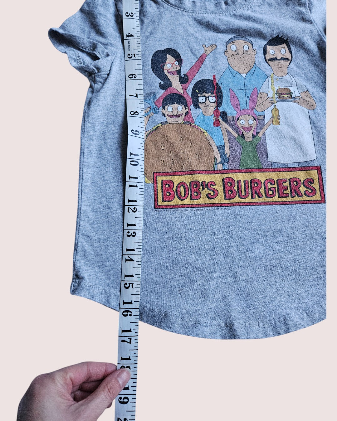 Bob's Burgers tee Tagged 6/7 Y best fit 4T