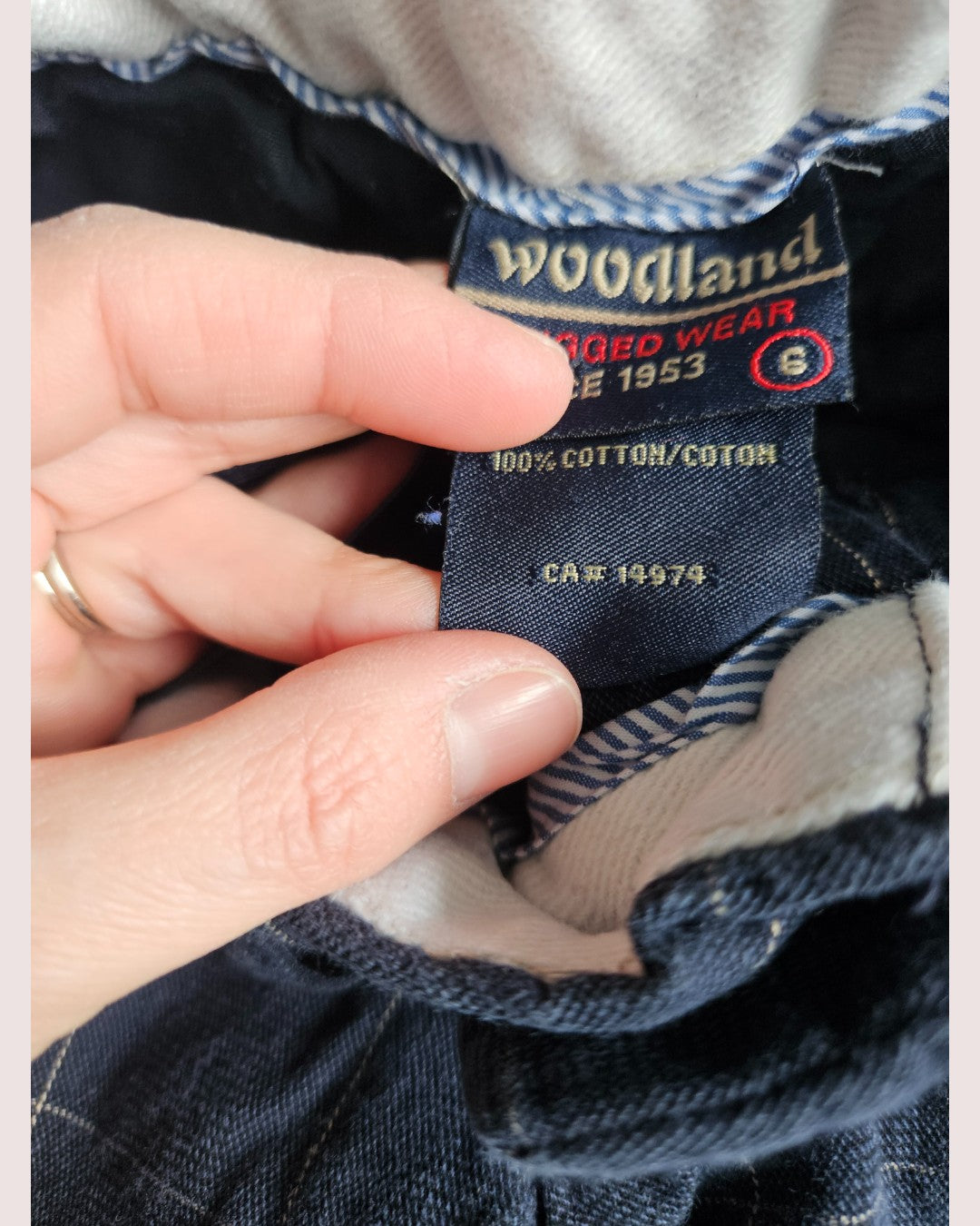 Woodland checkered pants Size 6