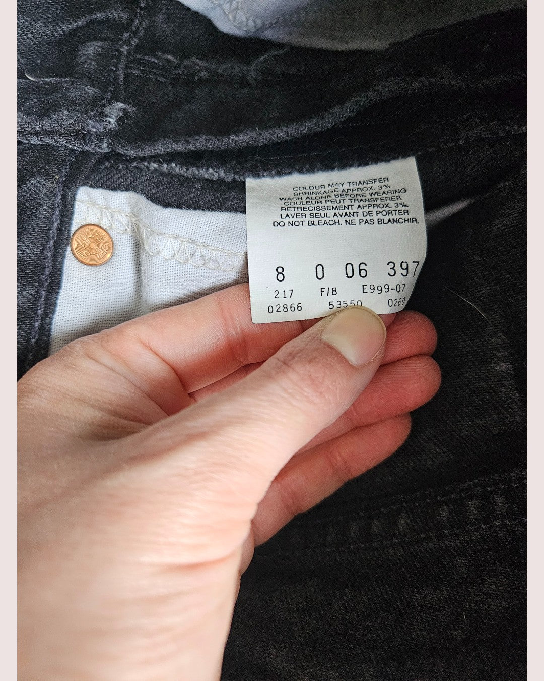 Vintage Levis red tab jeans, made in Canada Tagged 8