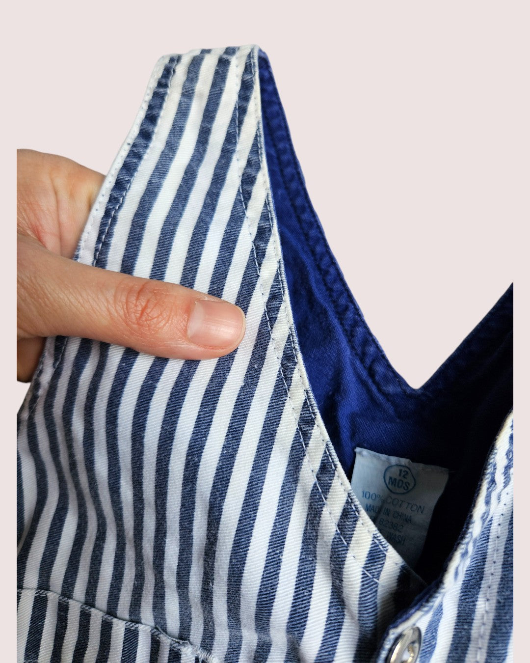Vintage bonjour striped short romper with matching tee 12m
