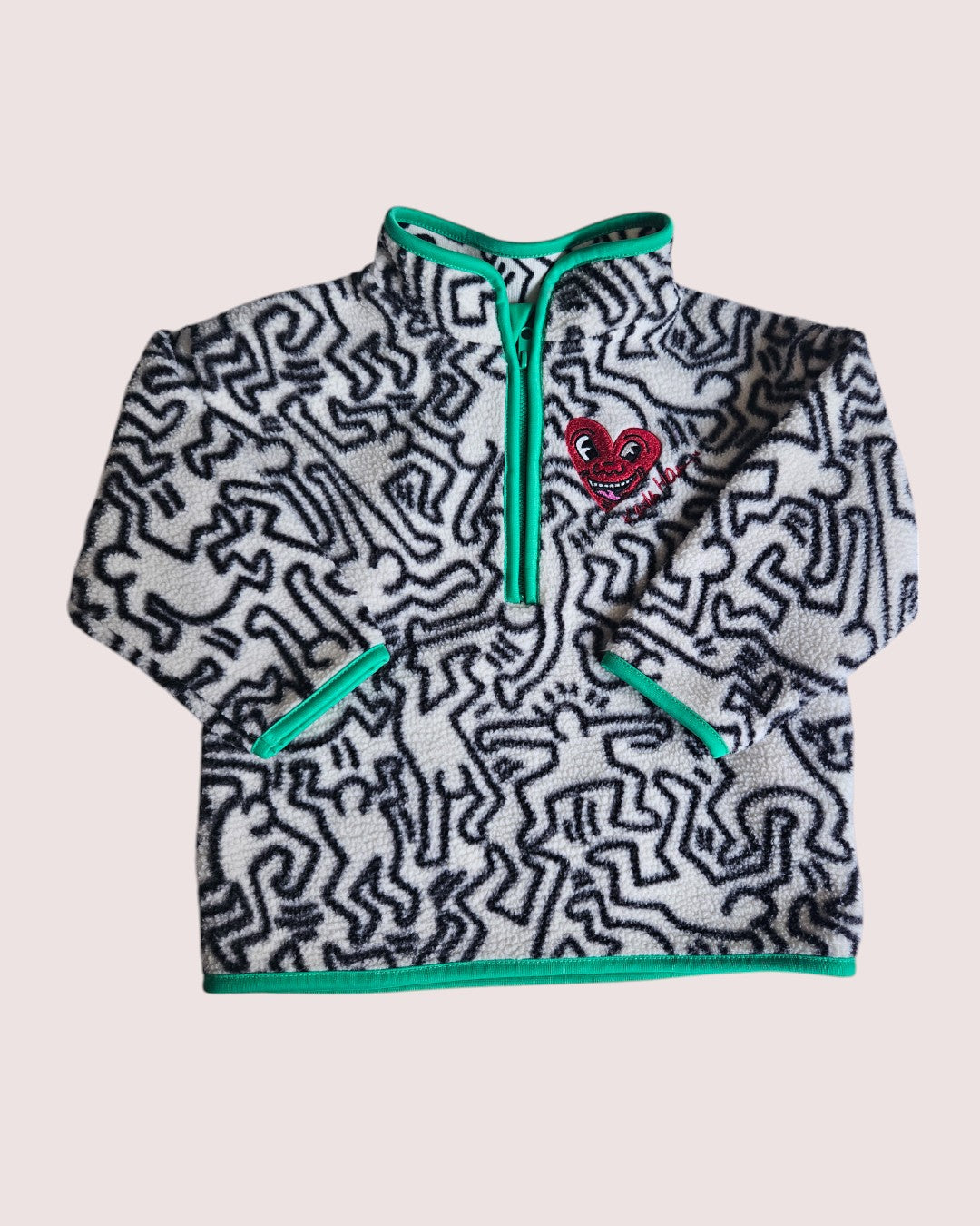 H&M x Keith Haring zip fleece 2-4Y