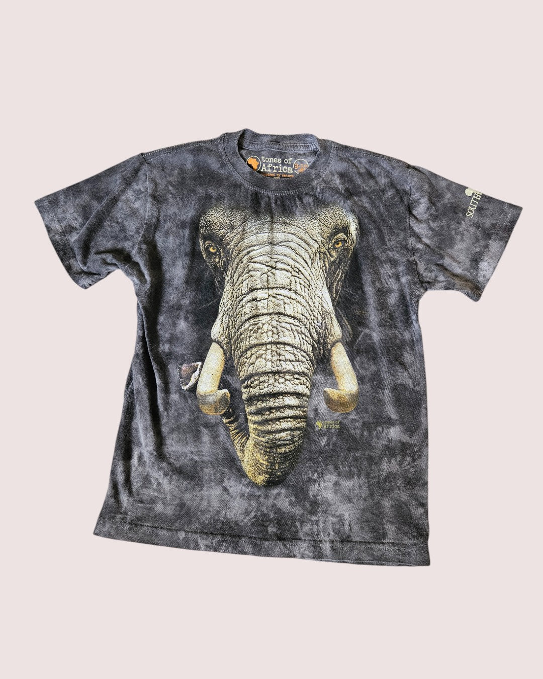 Tones of Africa Elephant tee 9-10Y