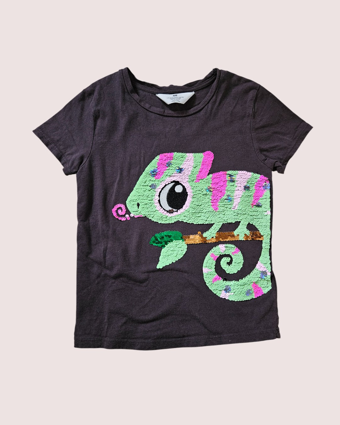 H&M flip sequin chameleon top 6-8y