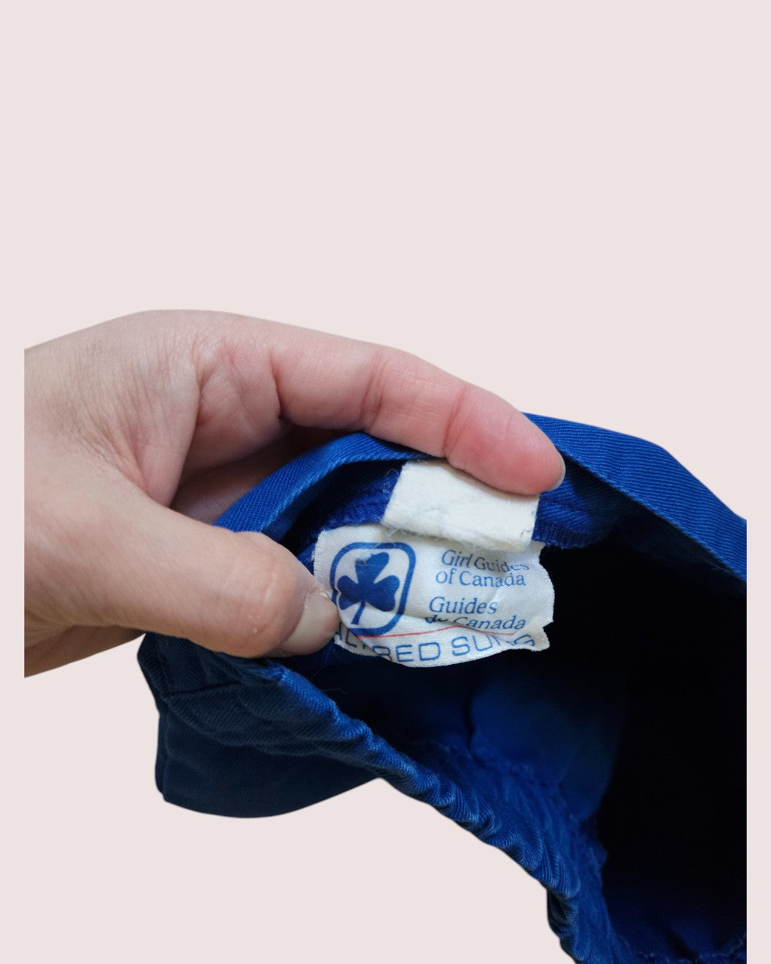 Vintage Alfred Sung Girl Guides of Canada royal blue pleat front shorts approx 7-10Y
