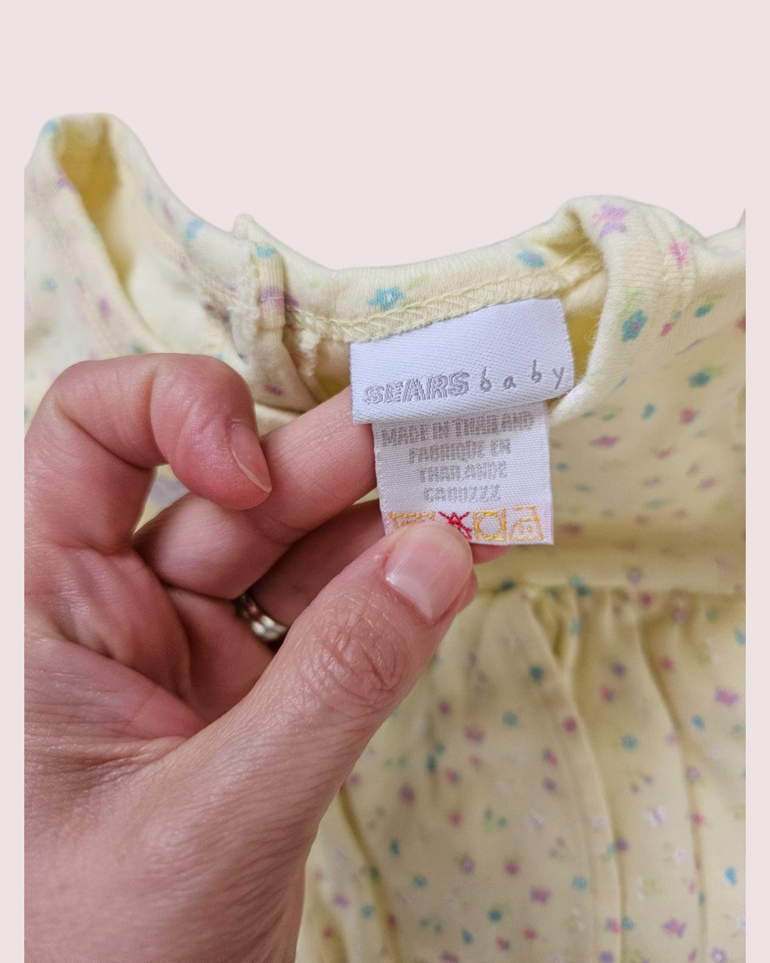 Vintage Sears floral romper with petal skirt Tagged 6m