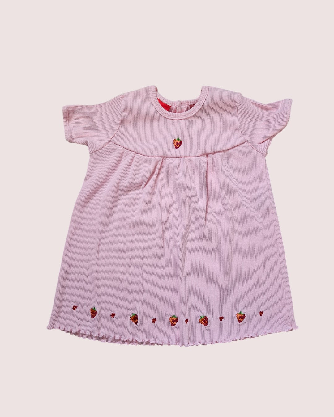 Vintage Ragscals ribbed strawberry dress 24m