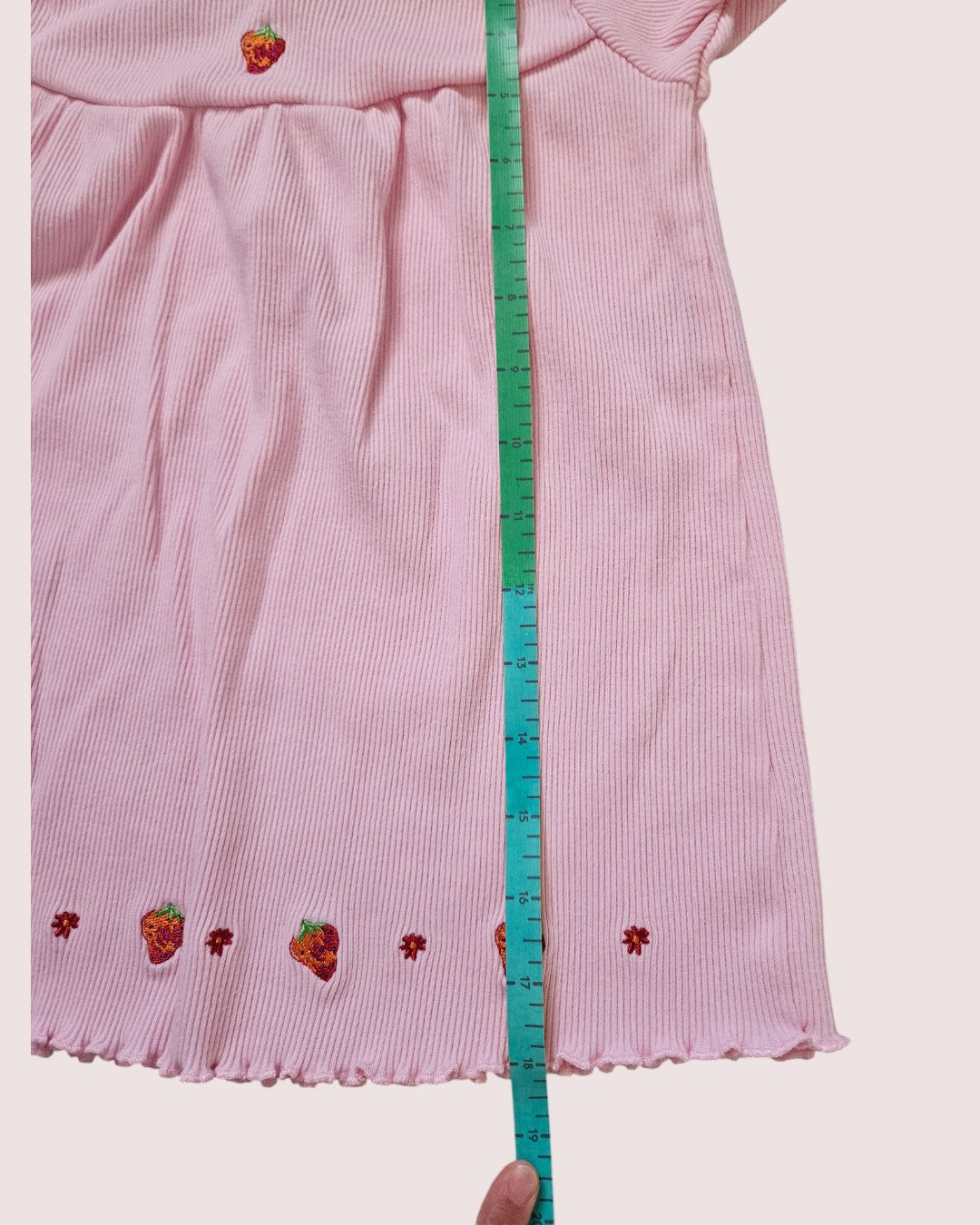 Vintage Ragscals ribbed strawberry dress 24m