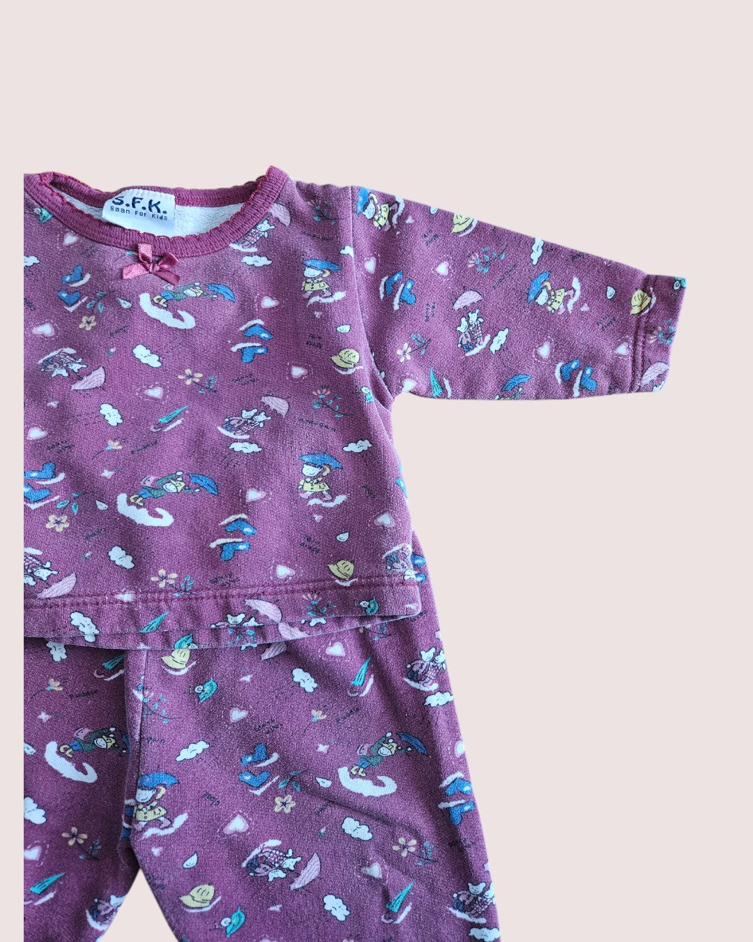 Vintage Saan for kids two piece sweat suit 18M