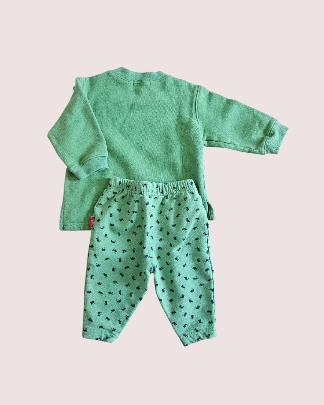 Vintage Esprit mouse print two piece sweat suit 3-6m