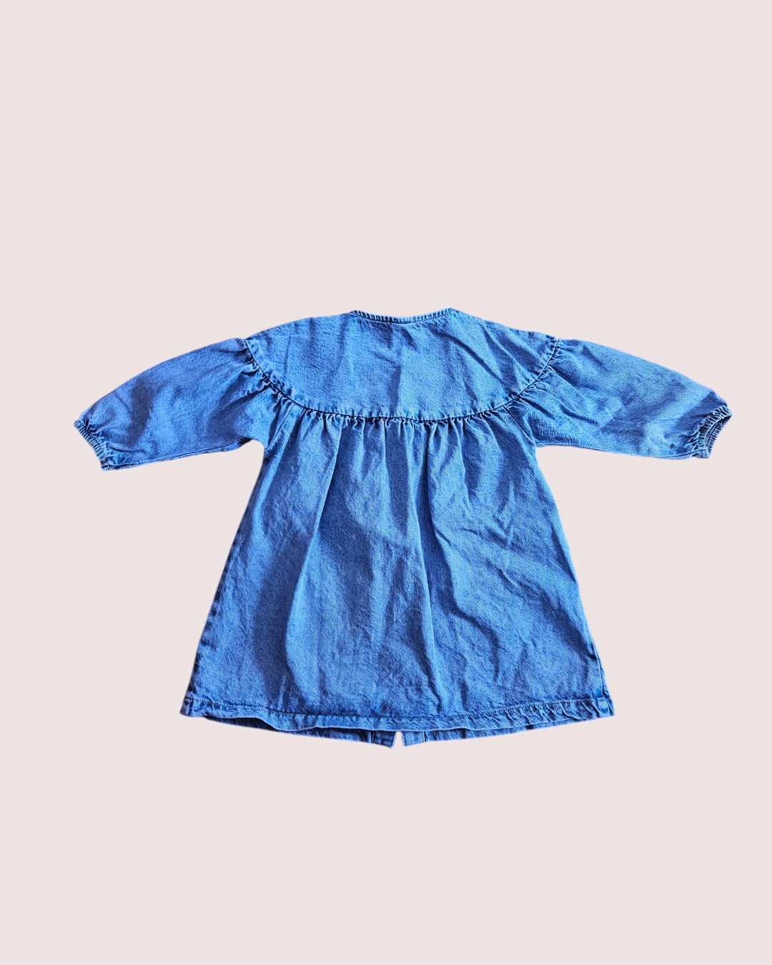Purple acid wash jean dress 2-3T