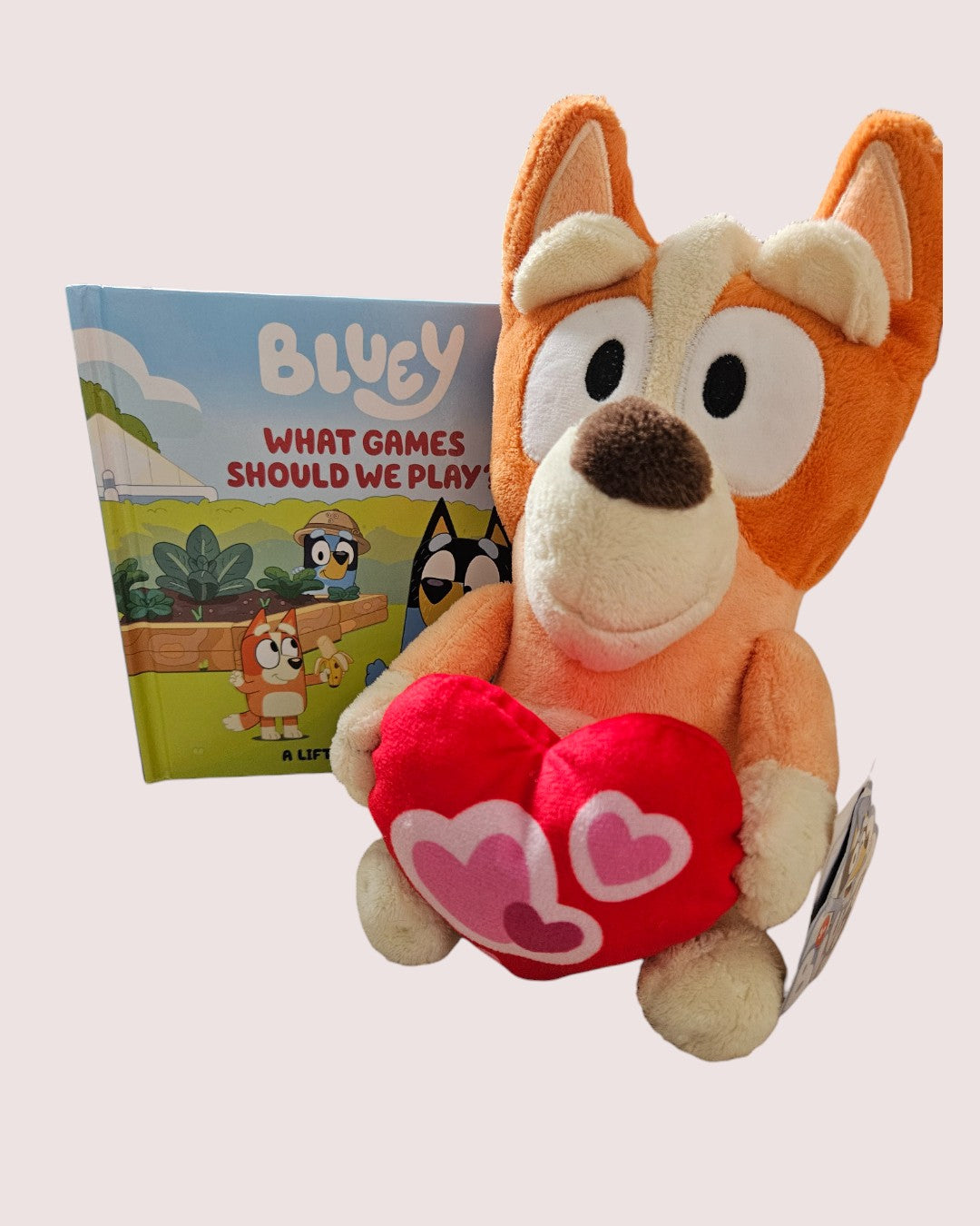 Bluey Bingo Heart Plush NWT