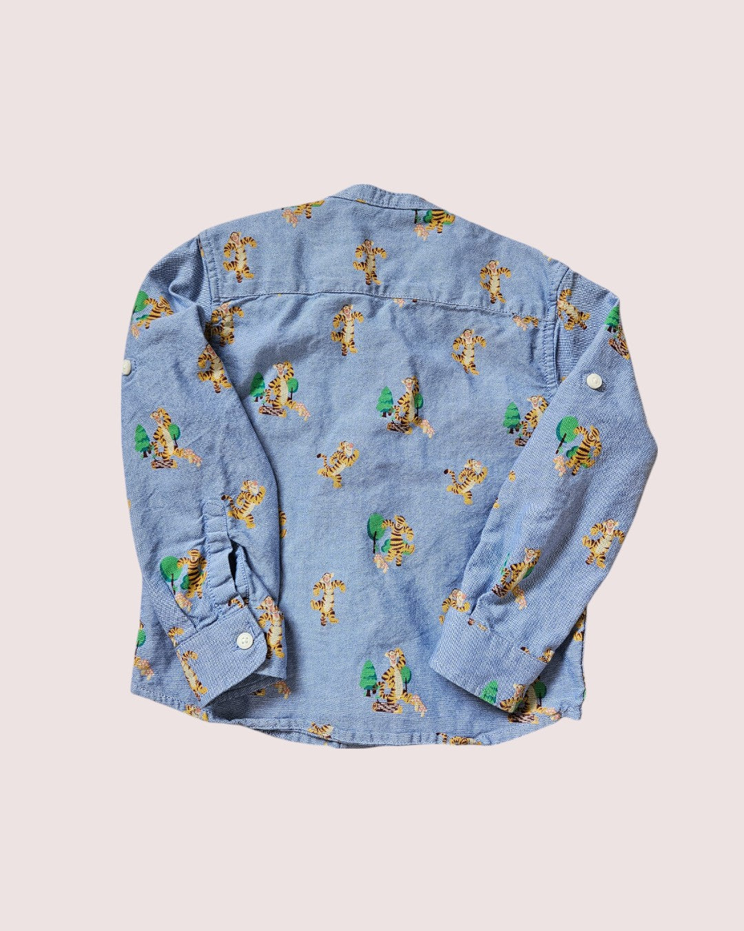 Disney Winnie the Pooh Tigger chambray button up shirt 18-24M