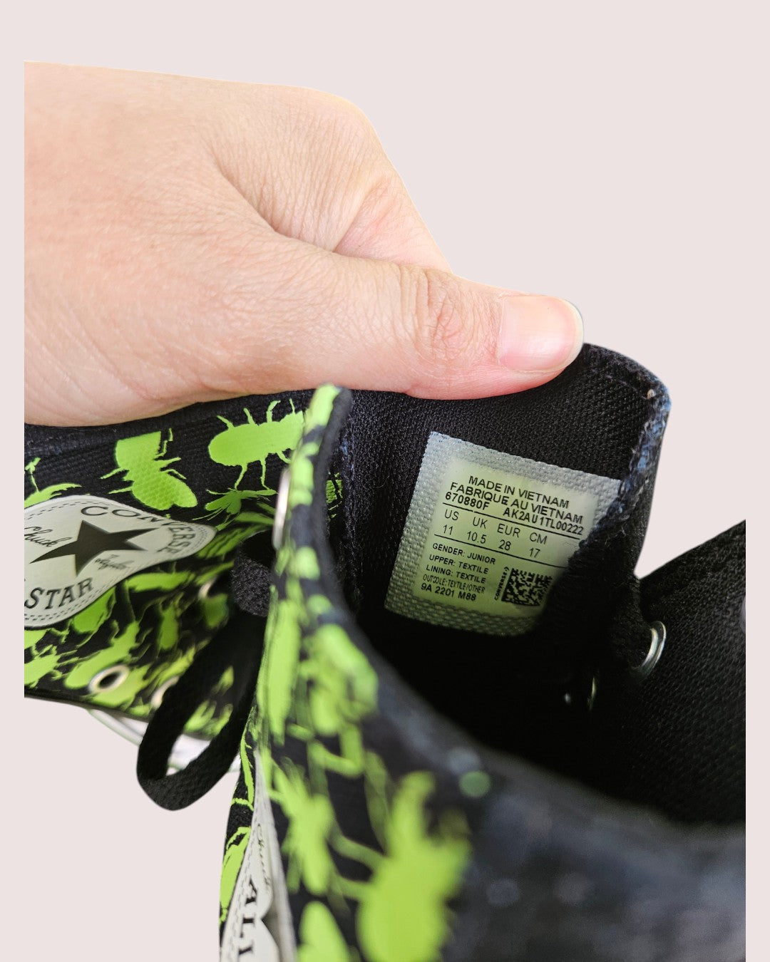 Converse All Star Glow in the dark bug high tops C11