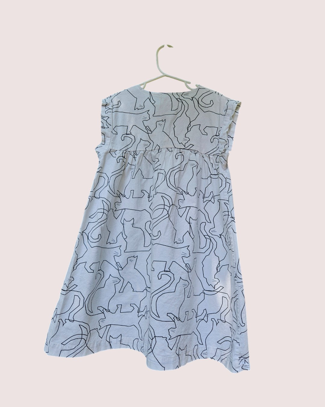 Modern cat print dress Size 8-10y