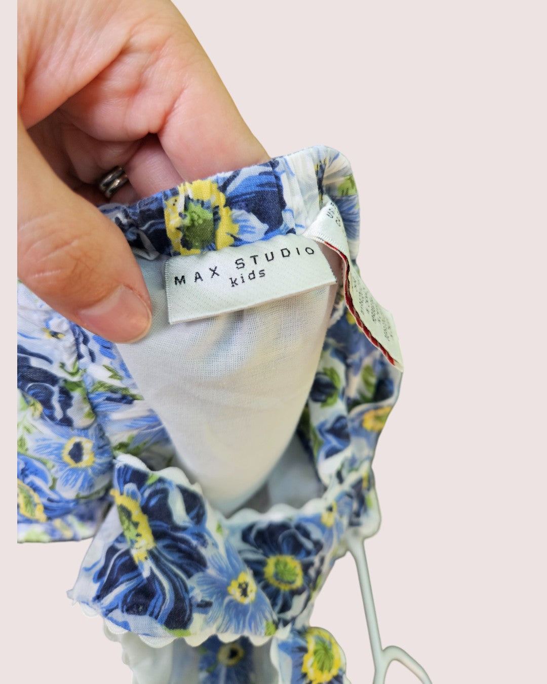 Max studio floral print tank with crisscross back Size 4-5