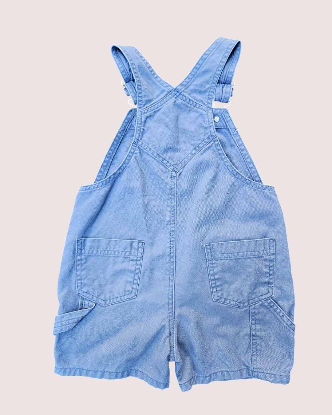 Vintage Lands End Roveralls shortalls in pale blue/grey colour Tagged 4T