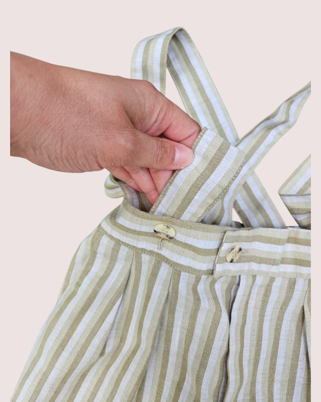 Vintage Herman pleated suspender shorts