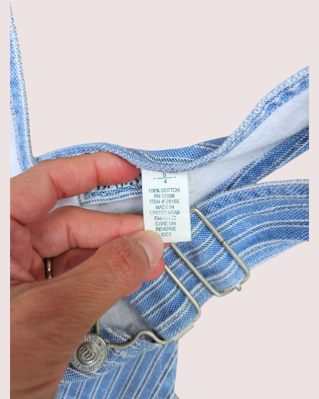 Vintage striped shortalls Tagged S/4T