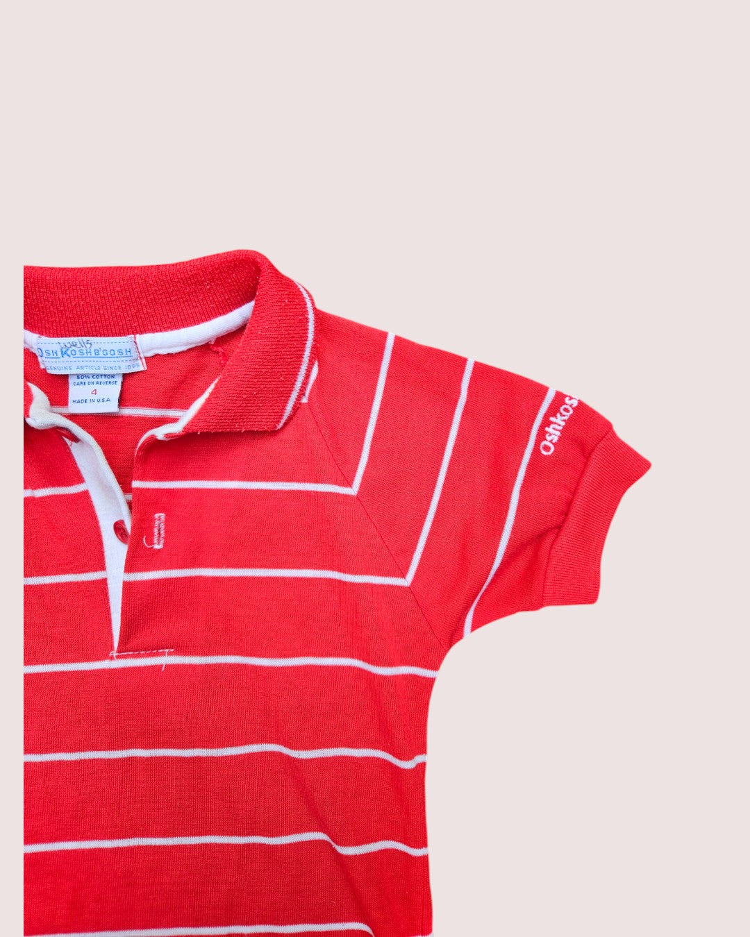 Vintage Oshkosh short sleeve polo tagged 4